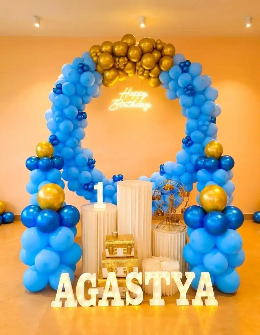 Blue and Golden Ring Home Decor